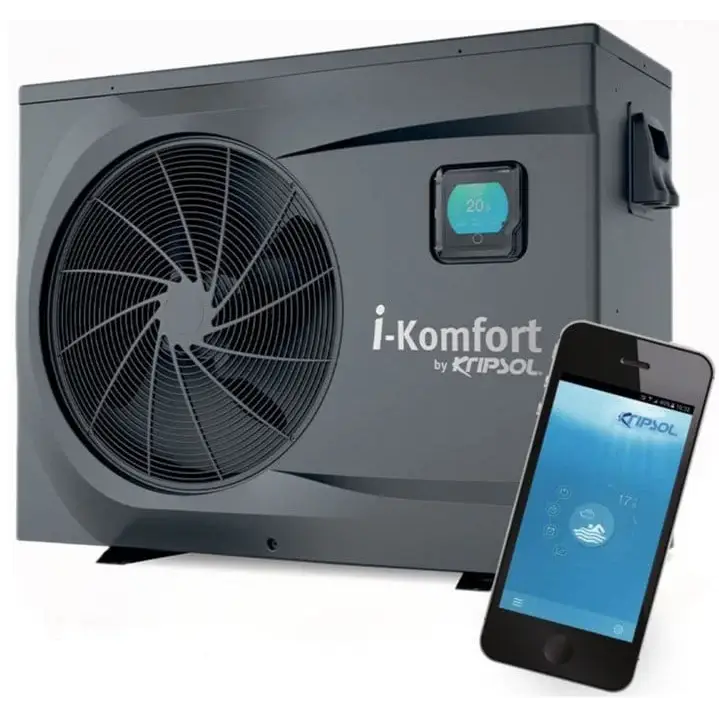 Kripsol I-Komfort RC 1200 inverter poolvärmepump med digitaldisplay för pooler